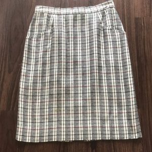 *Vintage* Christian Dior Plaid Pencil Skirt
